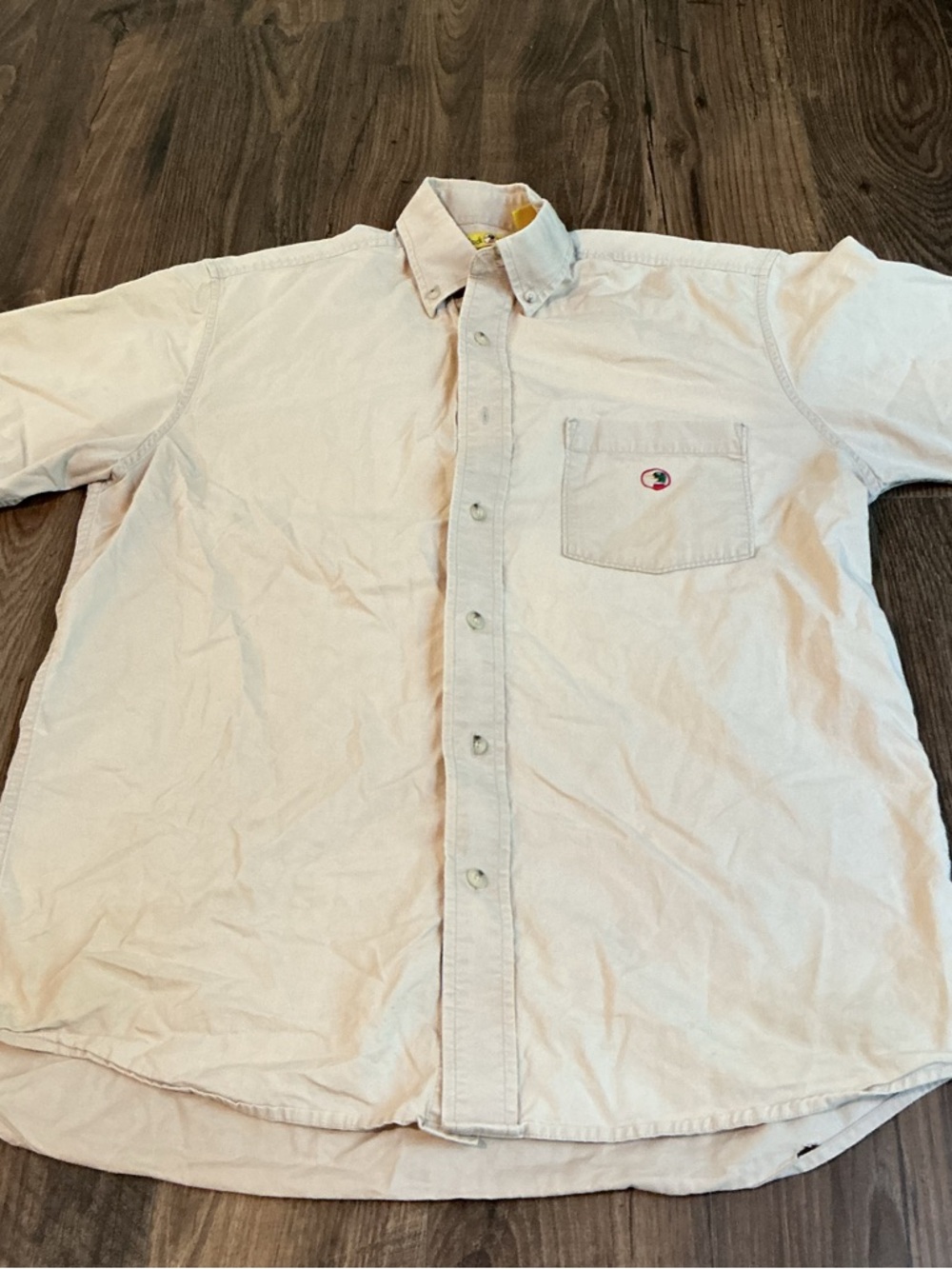 Duck Head Button Down Shirt Mens Khaki Short Sleeve Casual Outdoor Size S